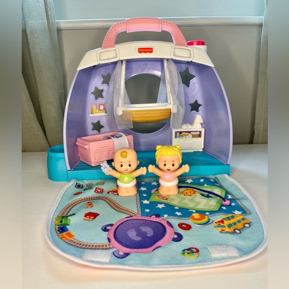 Fisher Price Little People Cuddle & Play Baby Nursery Carry Playset